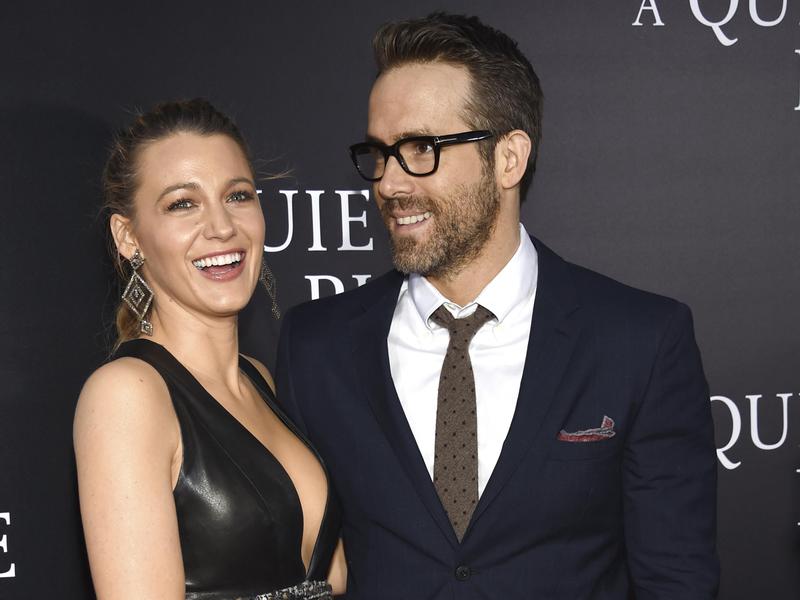 Blake Lively, left, and Ryan Reynolds attend the premiere of "A Quiet Place" at AMC Loews Lincoln Square on April 2, 2018, in New York.