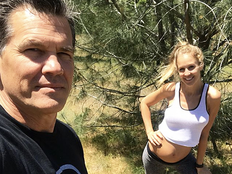 Josh Brolin, left, and Kathryn Boyd are expecting a baby.