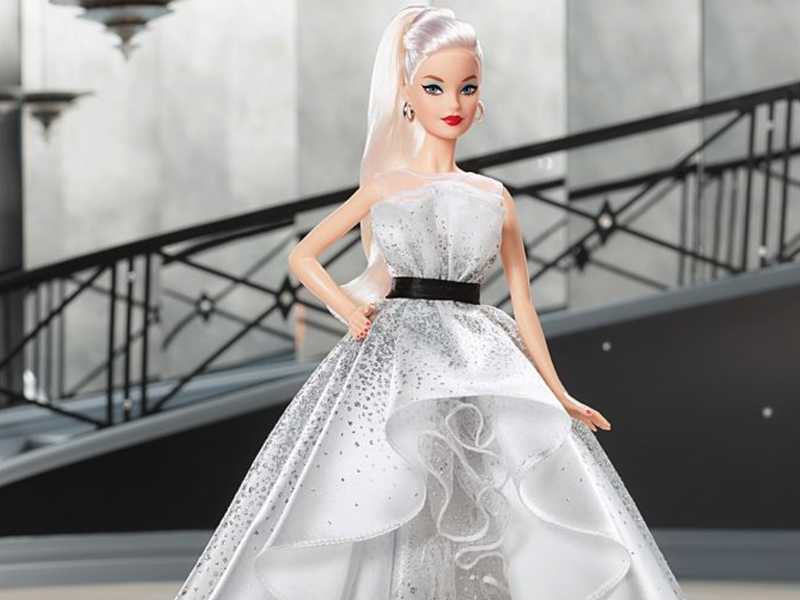 A Light Blue Ball Gown with Lots of Sparkle Made to Fit the Barbie Doll