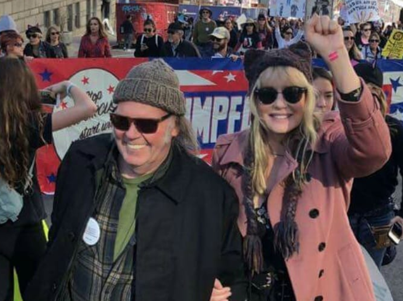 Neil Young, left, and Daryl Hannah share a passion for the environment and activism.